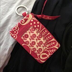 Vera Bradley keychain ID holder
